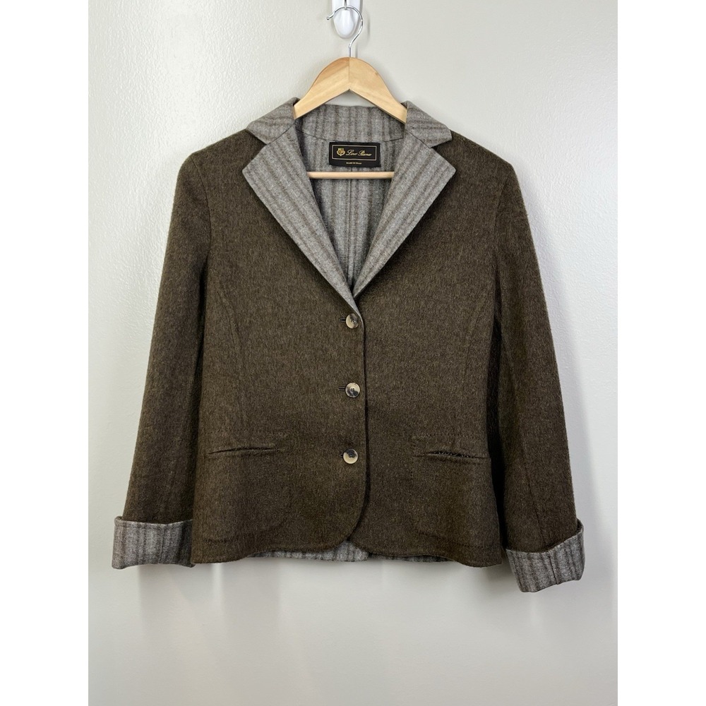 Loro Piana 100% Cashmere Double Face Blazer Jacket Italy Luxury Women's 42/US 10